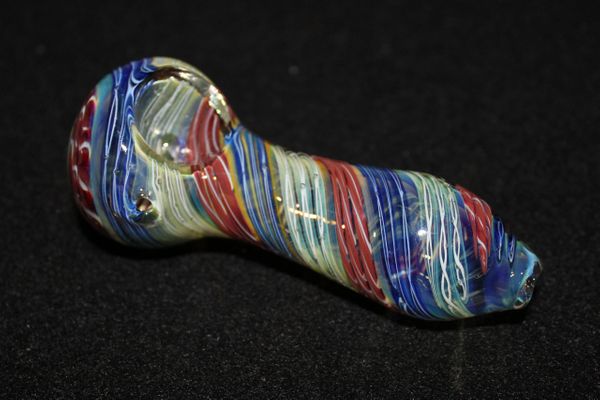 3 1/2" TRIPLE TORNADO Tobacco Smoking Glass Pipe THICK Glass Pipes