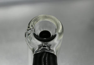 6.7" Thick Glass Black Hammer Bubbler