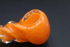 4" SWEET ORANGE Unicorn Stem Glass Pipe