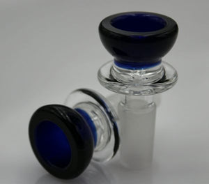 14mm NY THICK GLASS BLUE Slide Bowl Glass THICK GLASS Slide Bowl 14mm male
