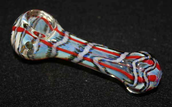4 1/2 LIGHTNING BOLT Chameleon Glass Tobacco Pipe – The Hippie