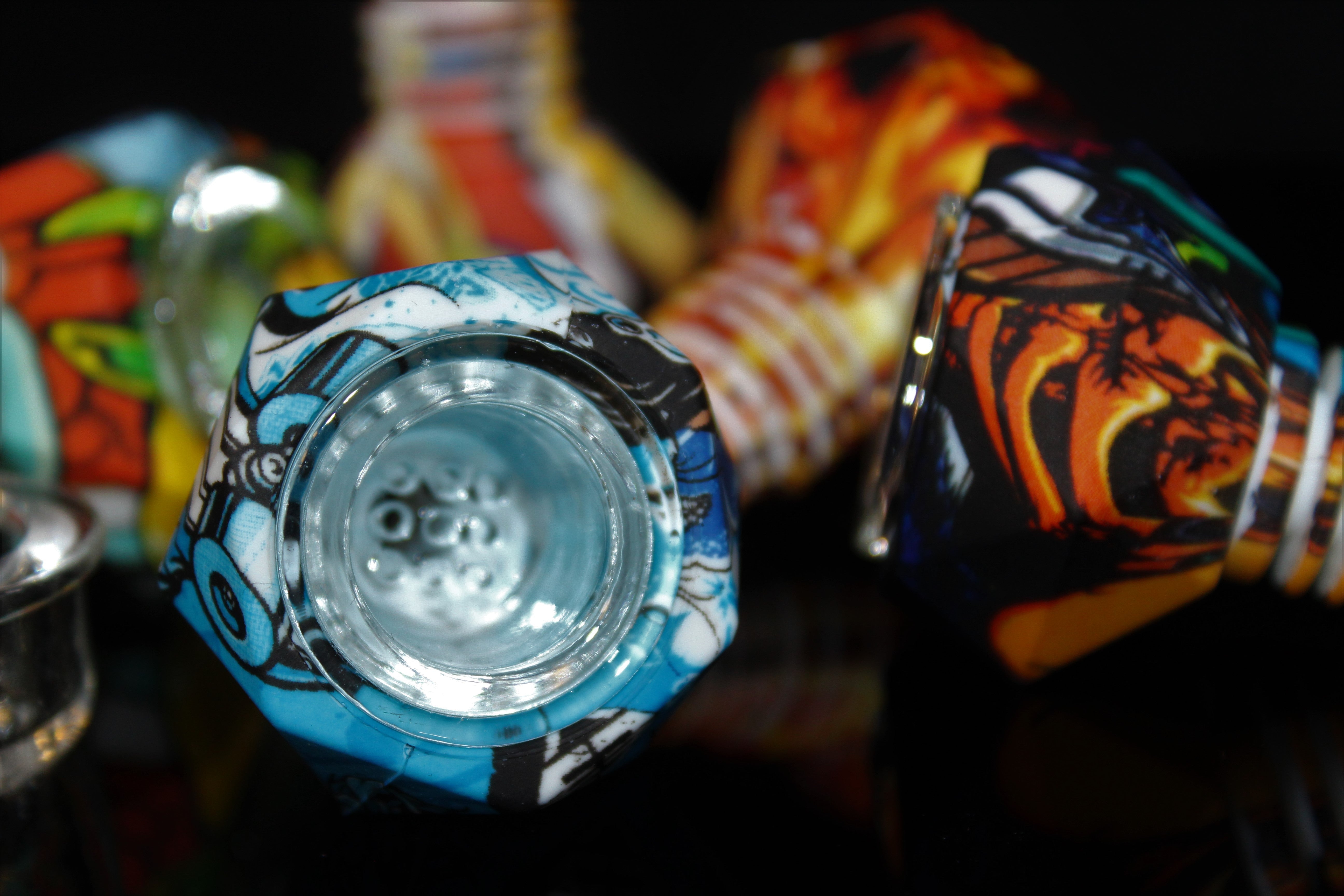 DUAL SIZE 14mm and 18mm SILICONE/ GLASS SLIDE BOWL