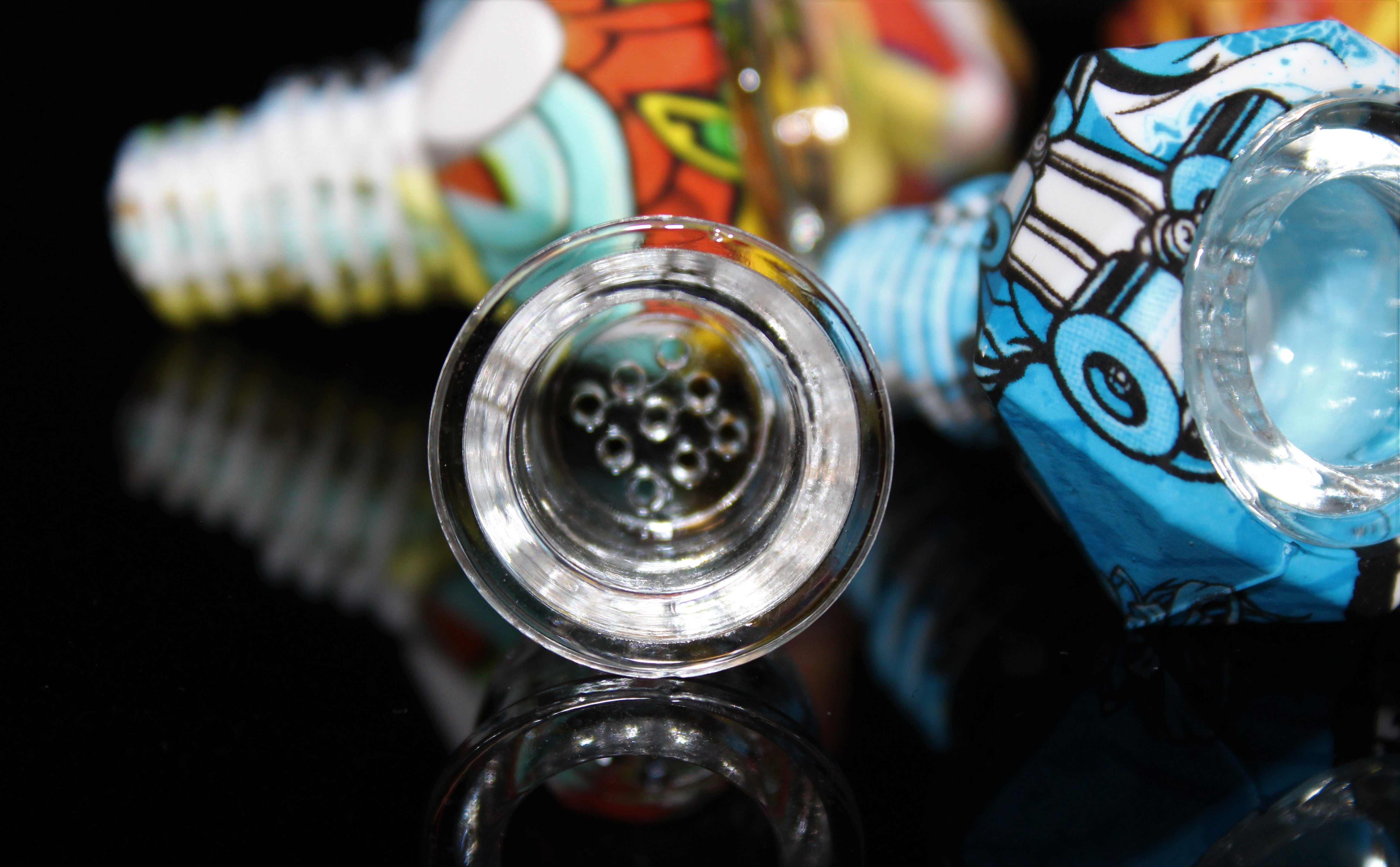 DUAL SIZE 14mm and 18mm SILICONE/ GLASS SLIDE BOWL