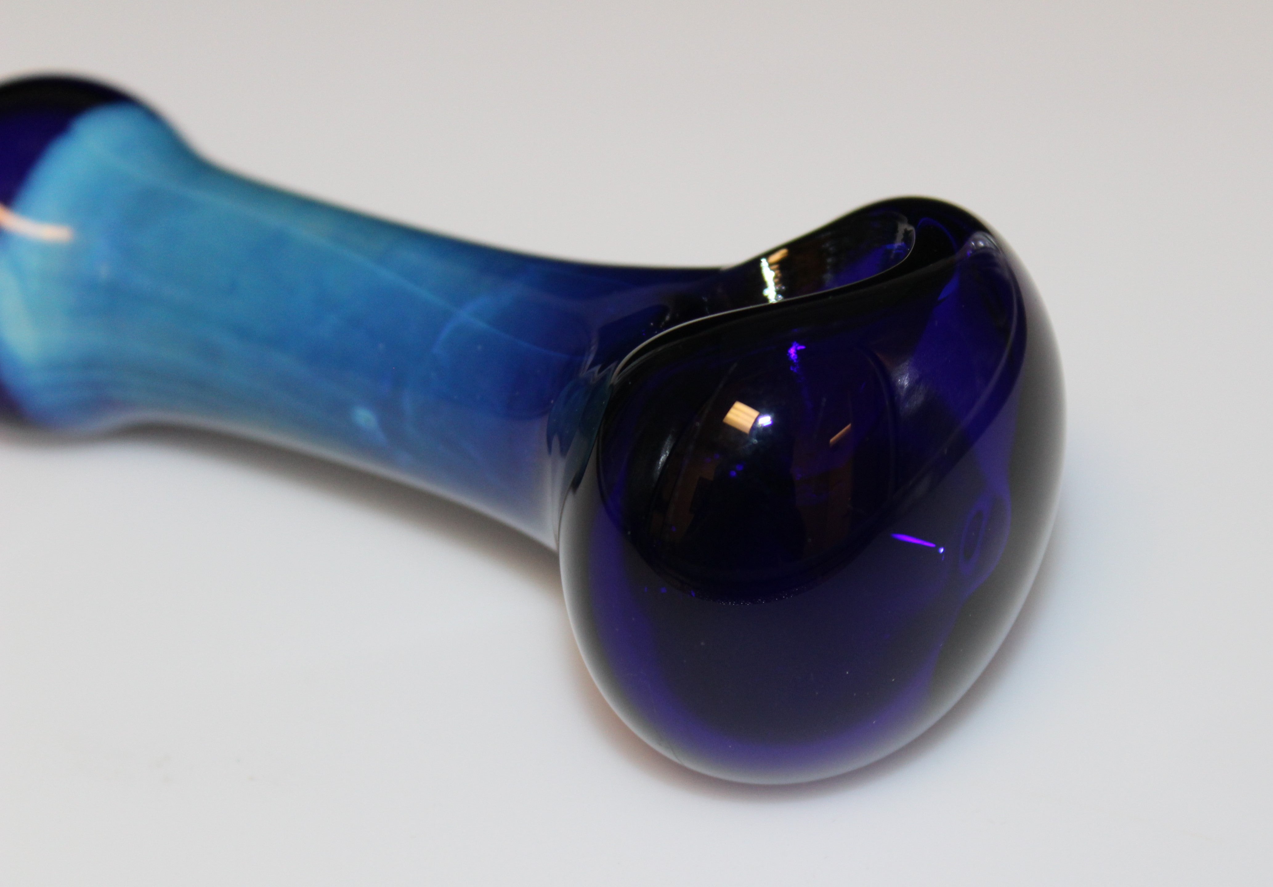 INFINITY BLUE LEOPARD Tobacco Smoking Glass Pipe THICK TWIST glass