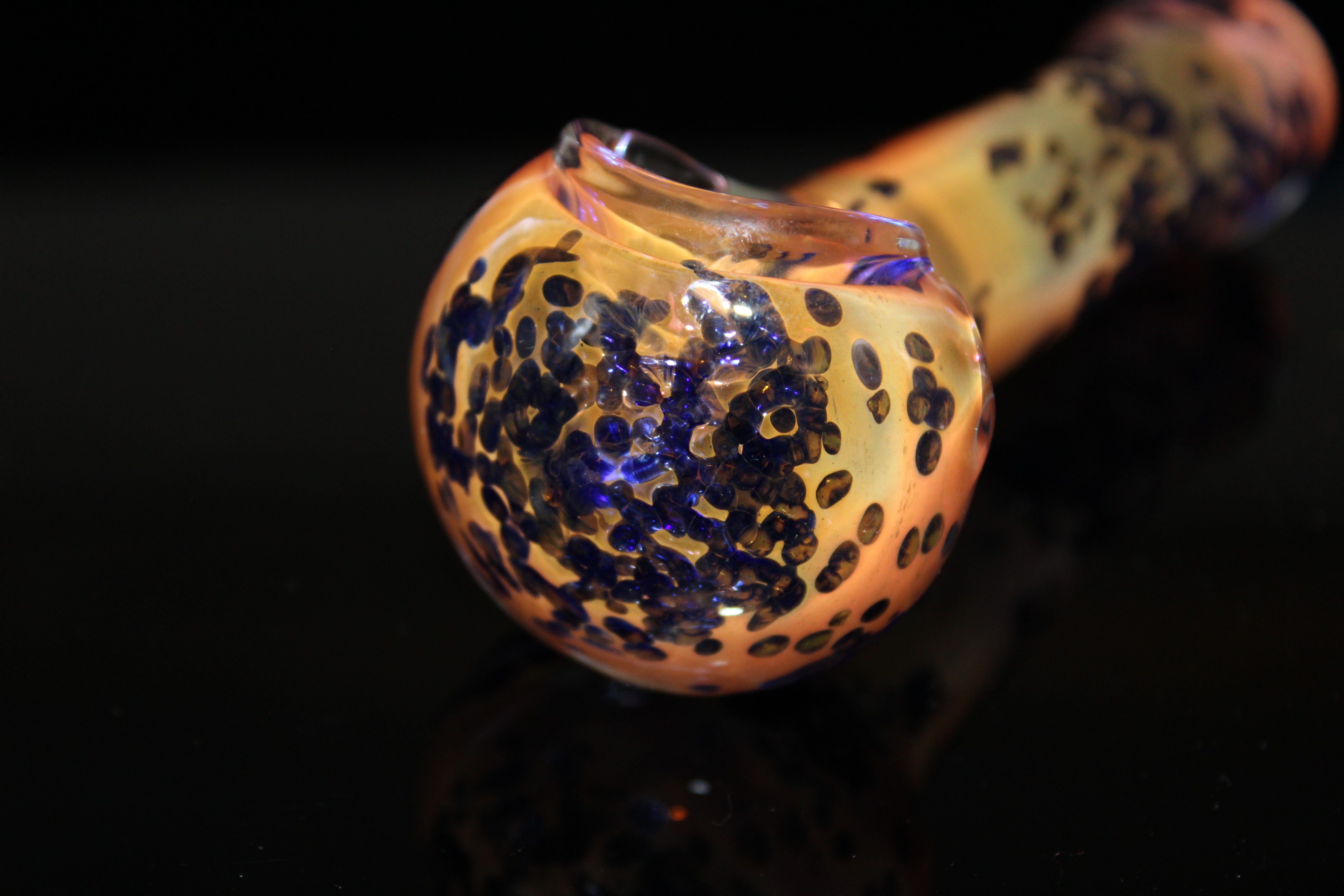 ICED GOLD 4 1/2"  Fumed Glass Pipe THICK GLASS