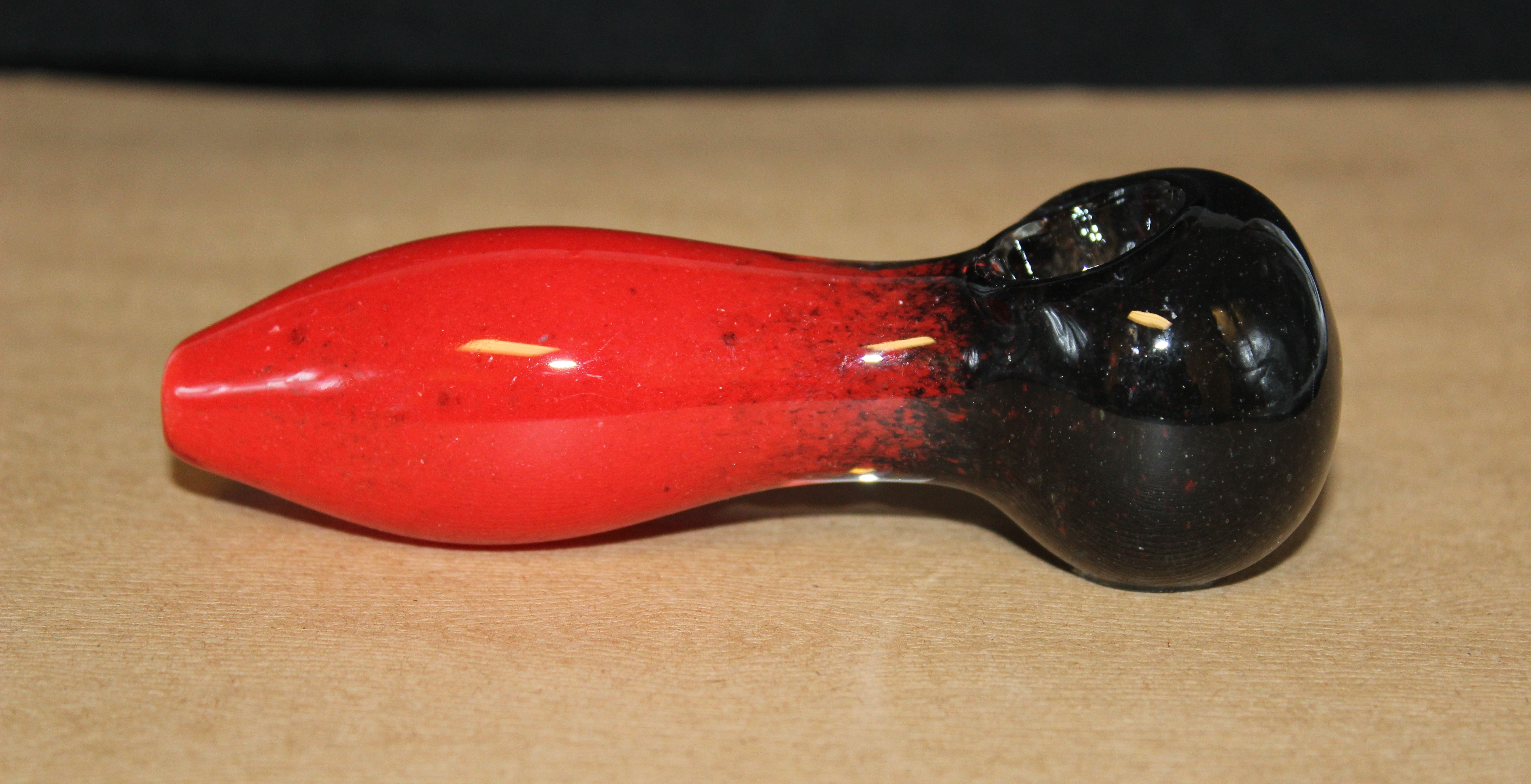 FLAMING EIGHT BALL 4 1/2" Tobacco Smoking Glass Pipe TORPEDO GLASS pipes