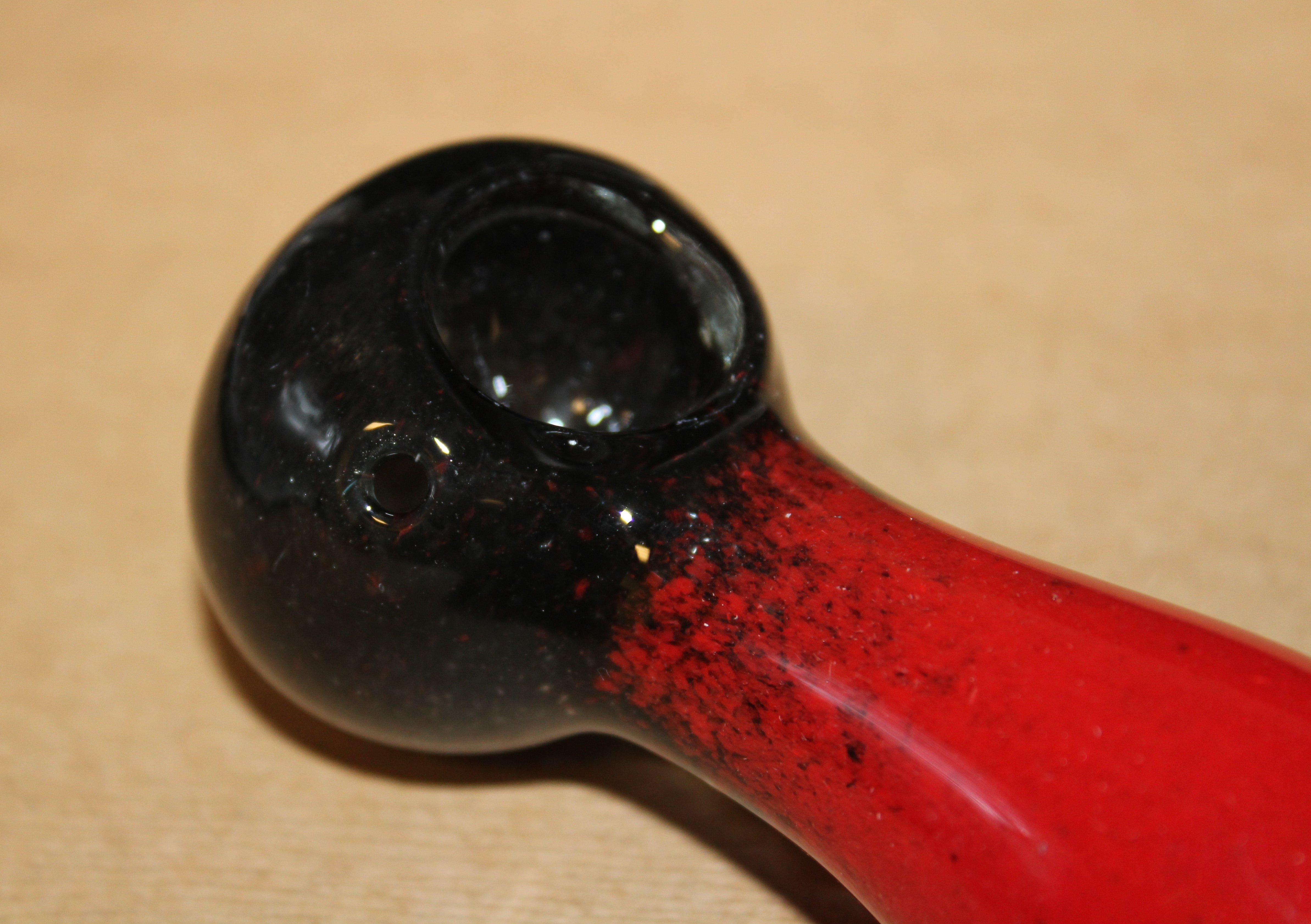 FLAMING EIGHT BALL 4 1/2" Tobacco Smoking Glass Pipe TORPEDO GLASS pipes