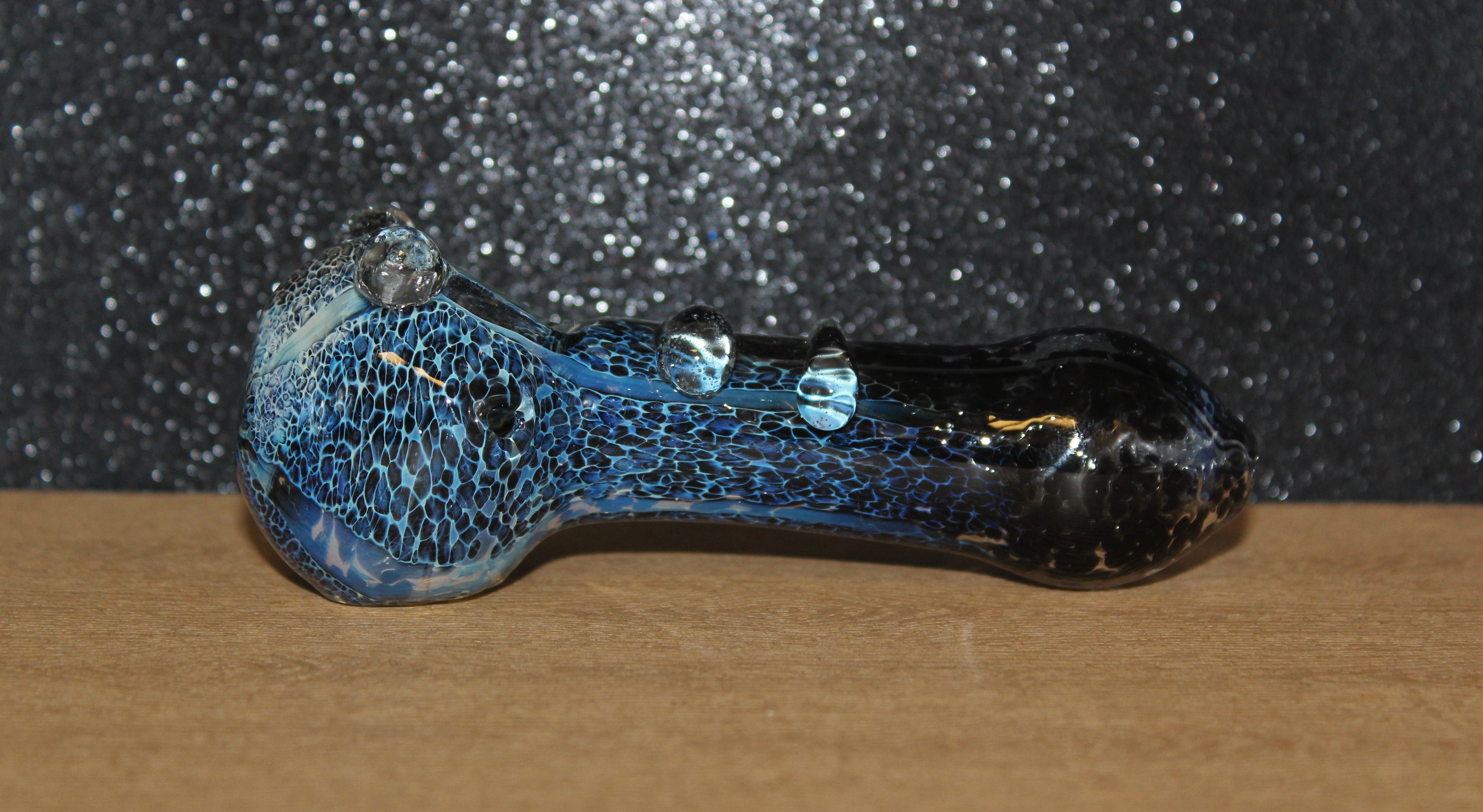 Midnight Hourglass Spoon Pipe - Glass PIpes