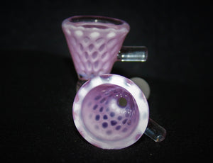 14mm SUPER 3D POWDER PINK SLIDE Glass Slide Bowl Water Pipe 14 mm male