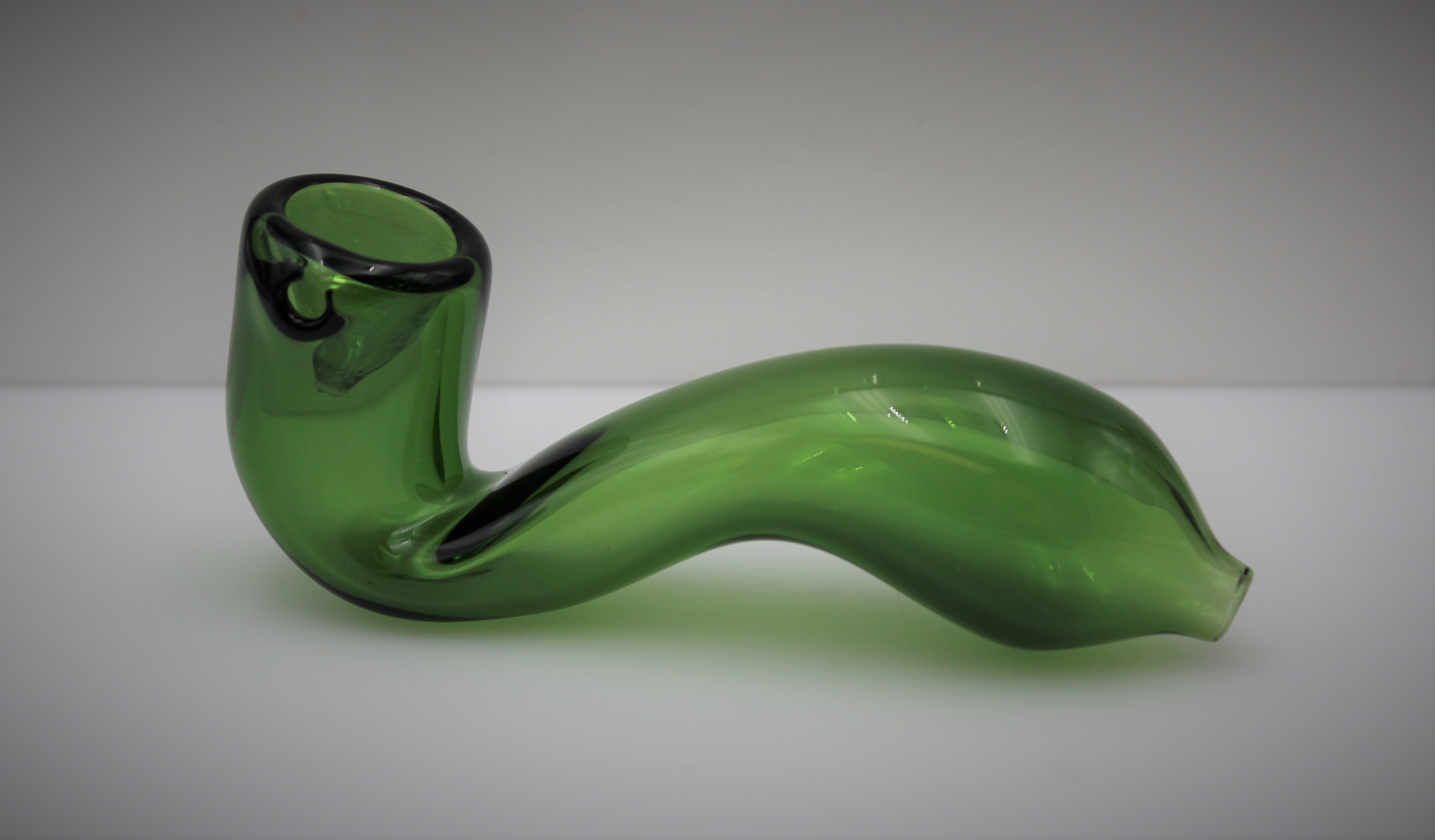 Fancy Green Glass Smoking Pipe, Flat Mouth, Glass Smoking Pipe, Smoking Pipe,  Glass Pipes, Glass Pipe, Pipes Glass, Unique, Tobacco Pipe 