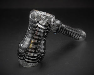 TIGER STRIPE Black Hammer Bubbler Glass Tobacco Smoking Pipe TIGER