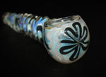 FUMED FLYER Twisted Stem Color Changing Tobacco Smoking Glass Pipe