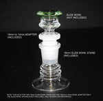 SLIDE BOWL STAND 18mm male w/ ADAPTER for 14mm male GLASS SLIDE BOWLS