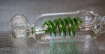 5" GREEN GLASS COIL TUBE Glass Smoking Pipe