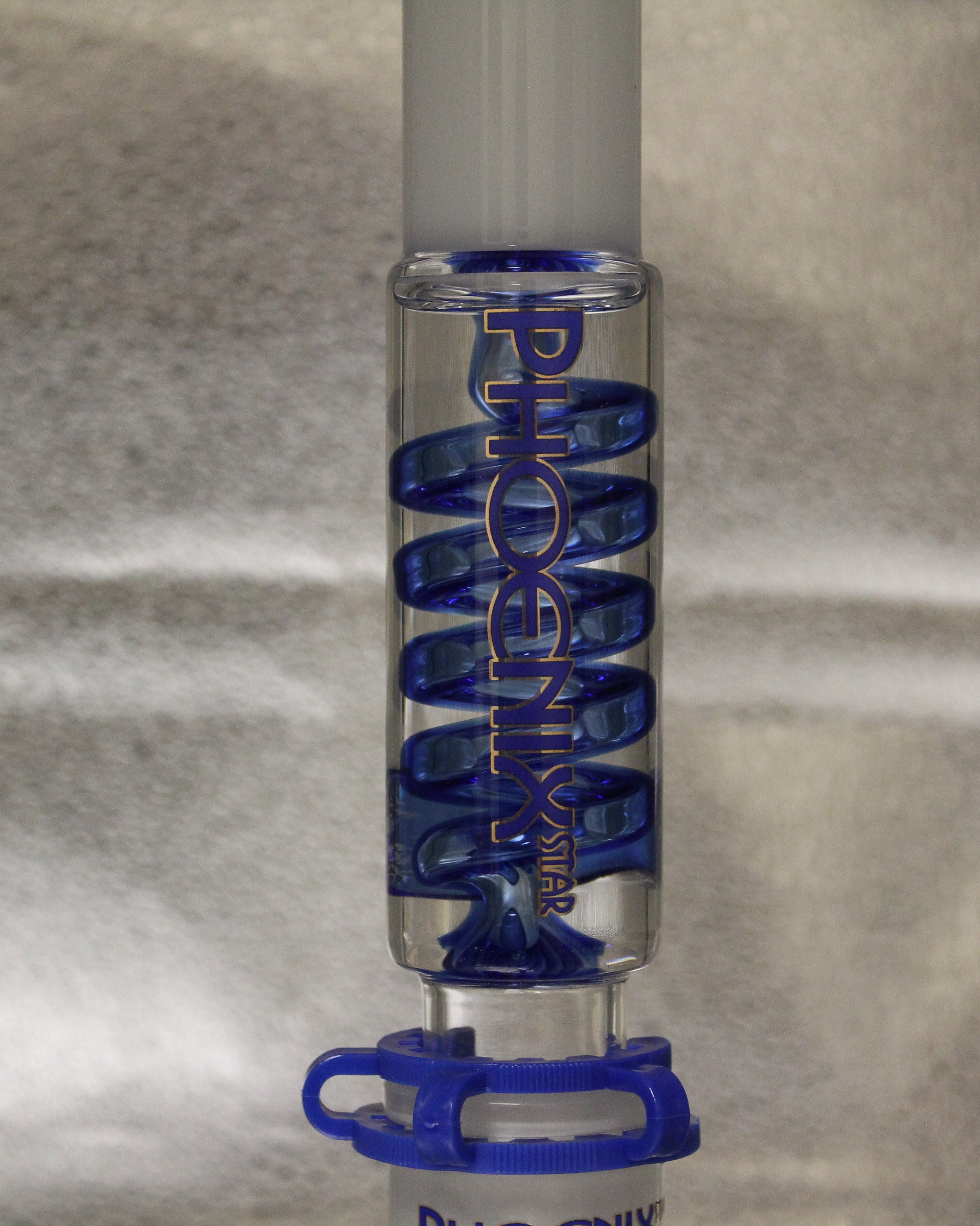15" FREEZABLE Coil Hookah Water Pipe BLUE DOUBLE MATRIX PERC 15 inch Freeze Pipe