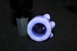 14mm LAVENDER BEADS GLASS Slide Bowl THICK Tobacco Slide Glass Slide 14 mm male