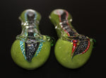 Comet's Tail Green 4 1/2" Thick Glass Pipe