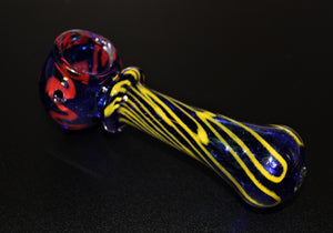 Chessman Blue Thick Glass Bowl