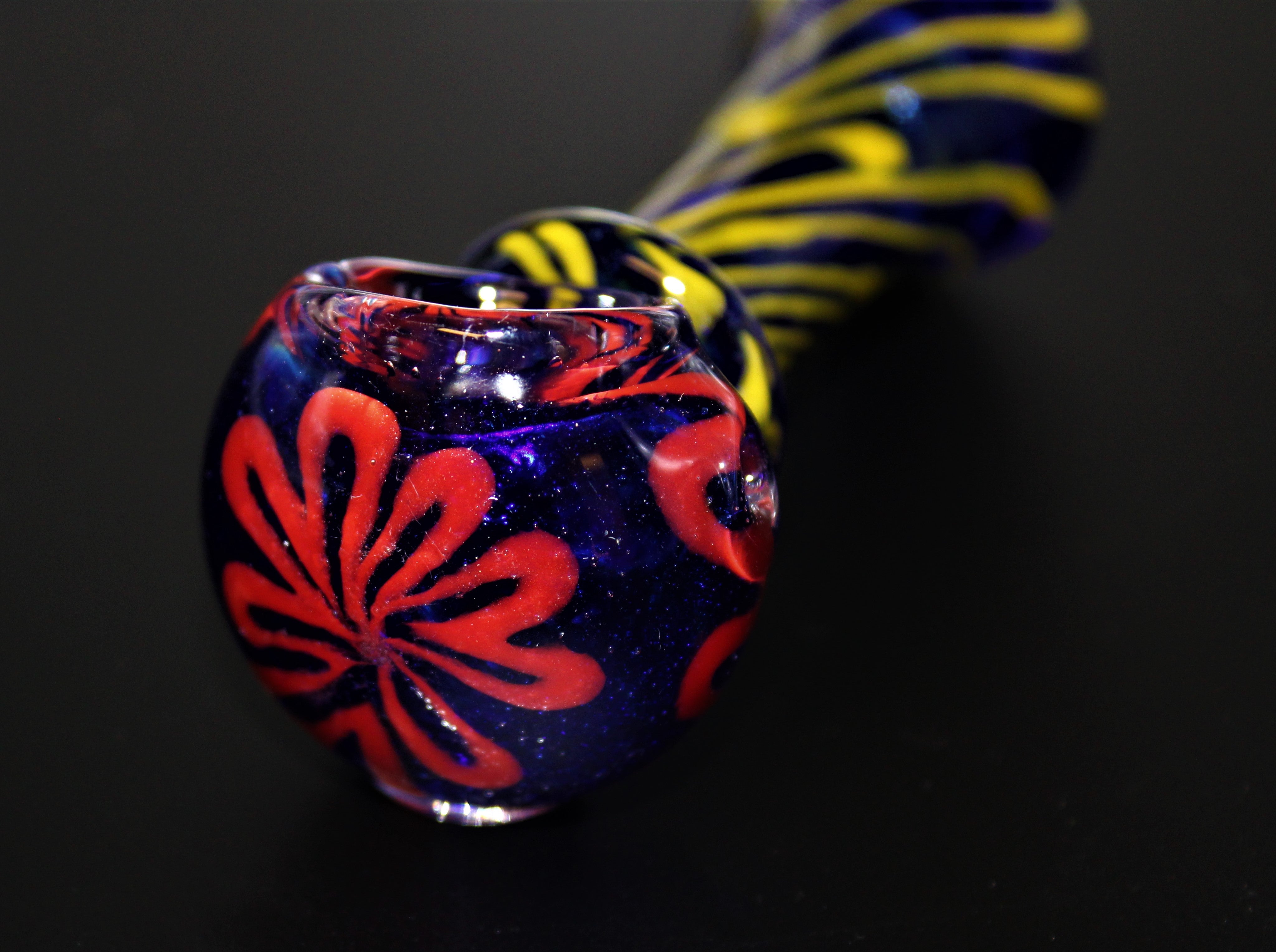 Chessman Blue Thick Glass Bowl