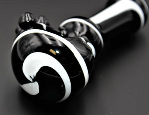 5" BLACK GLASS DECO Glass Pipe