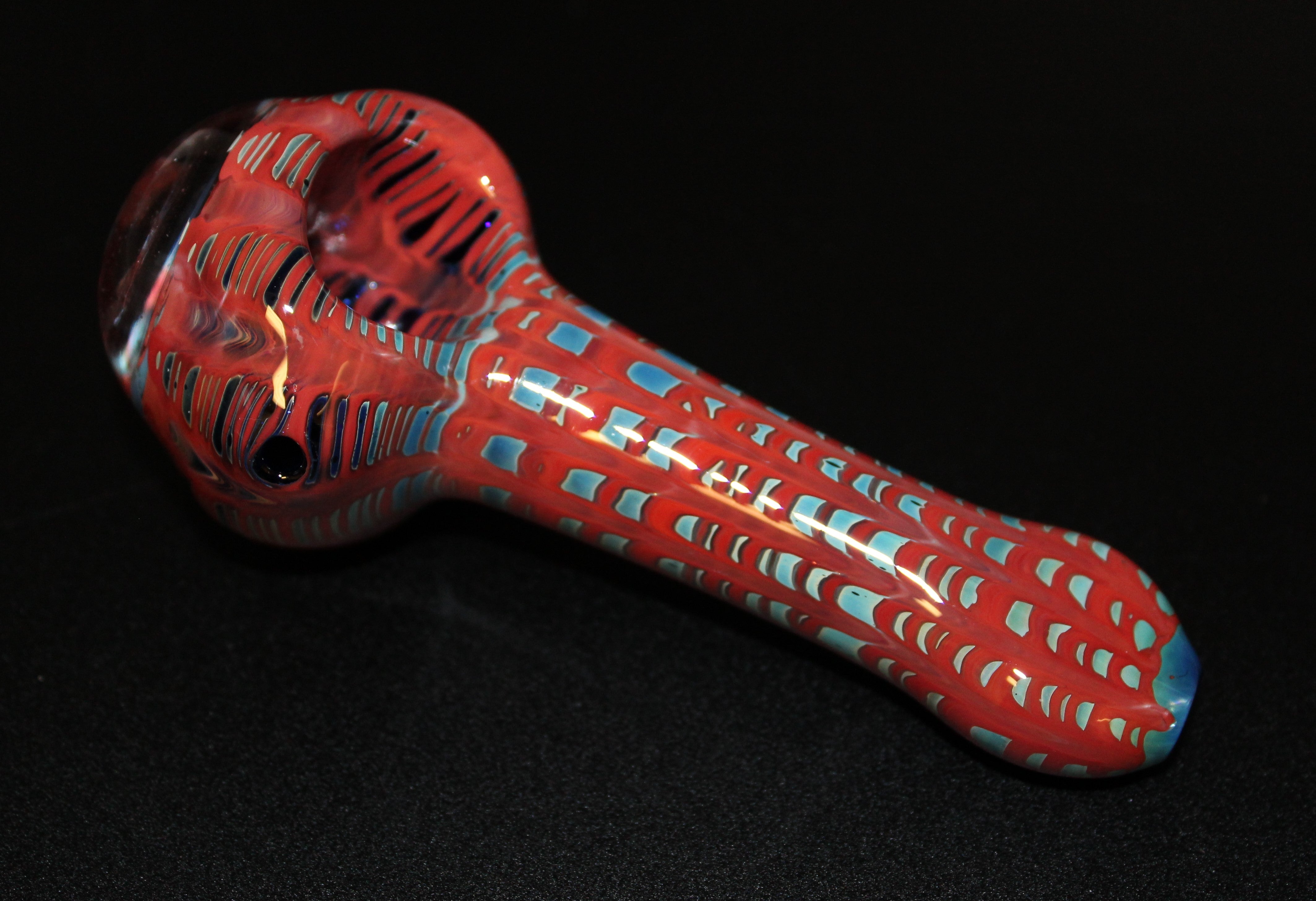 4" MARTIAN RED MAGNIFIER Glass Pipe