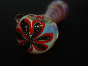 RED MOON FLYER Tobacco Smoking Glass Pipe bowl SPIRAL GLASS pipes