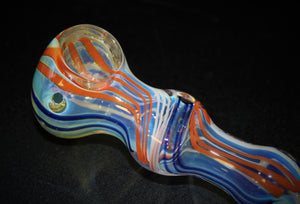 3 1/2" ZIGGY ZAG Chameleon Glass Pipe