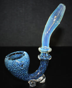 BLUE LEOPARD Sherlock Glass Pipe