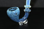 BLUE LEOPARD Sherlock Glass Pipe