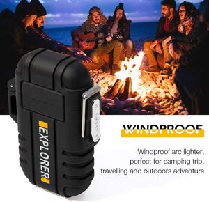 BLACK Plasma Electric USB Rechargeable Flameless Lighter Waterproof Windproof