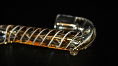 BARBER SHOP GOLD - MINI SHERLOCK Tobacco Smoking Glass Pipe One Hitter