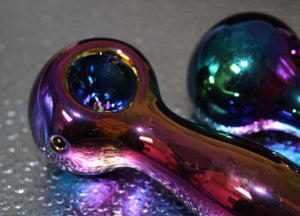 PRISM Glass Tobacco Smoking UNIQUE ART Glass Pipe BLUE GLASS pipes