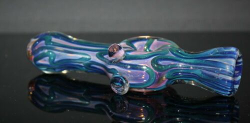 4" ENERGY FLOW DONUT One Hitter Mini Tobacco Smoking Glass Pipe One Hit Pipes